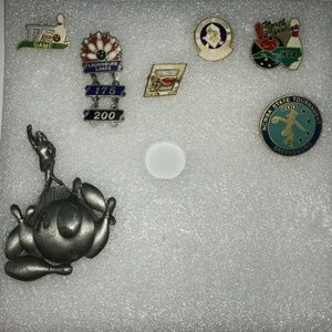 North Carolina set Vintage collectible Bowling Brooches